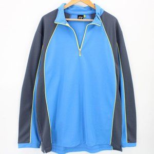 Sligo Performance Jacket Mens Size L Blue Pullover 1/4 Zip Training Running Gym
